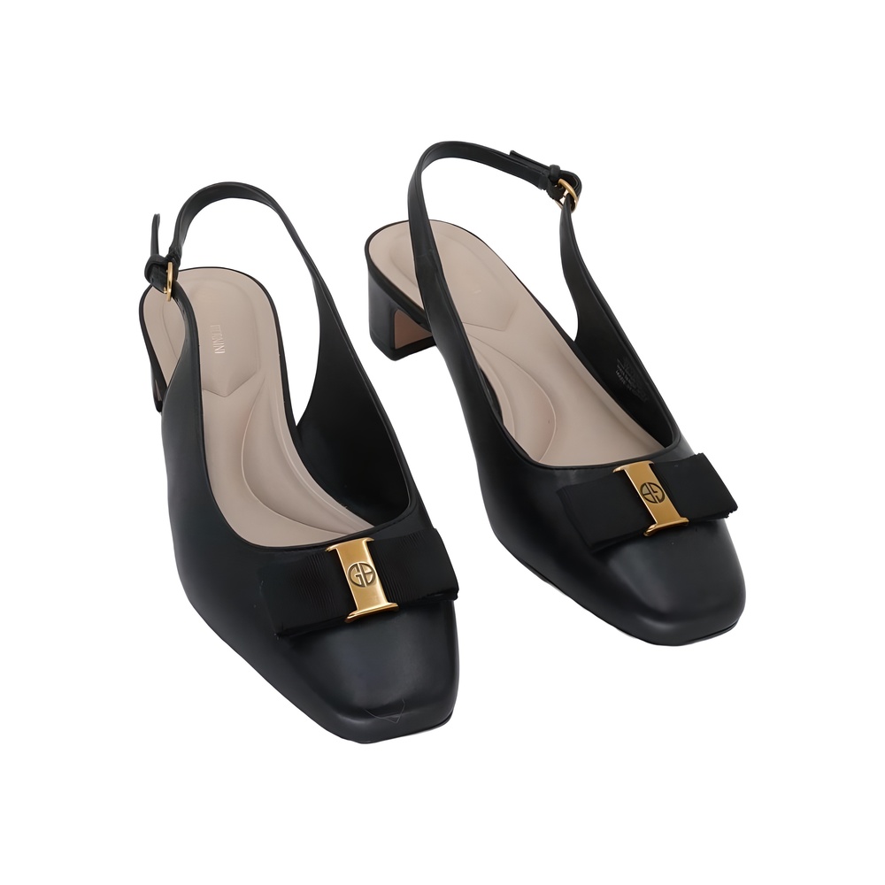 Giani Bernini Womens Battah Slingback Square Toe Pump Black Size 8M